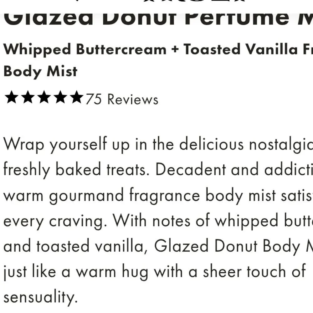 TRULY Glazed Donut Fragrance Body Mist‎